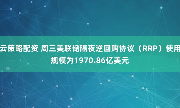 云策略配资 周三美联储隔夜逆回购协议（RRP）使用规模为1970.86亿美元